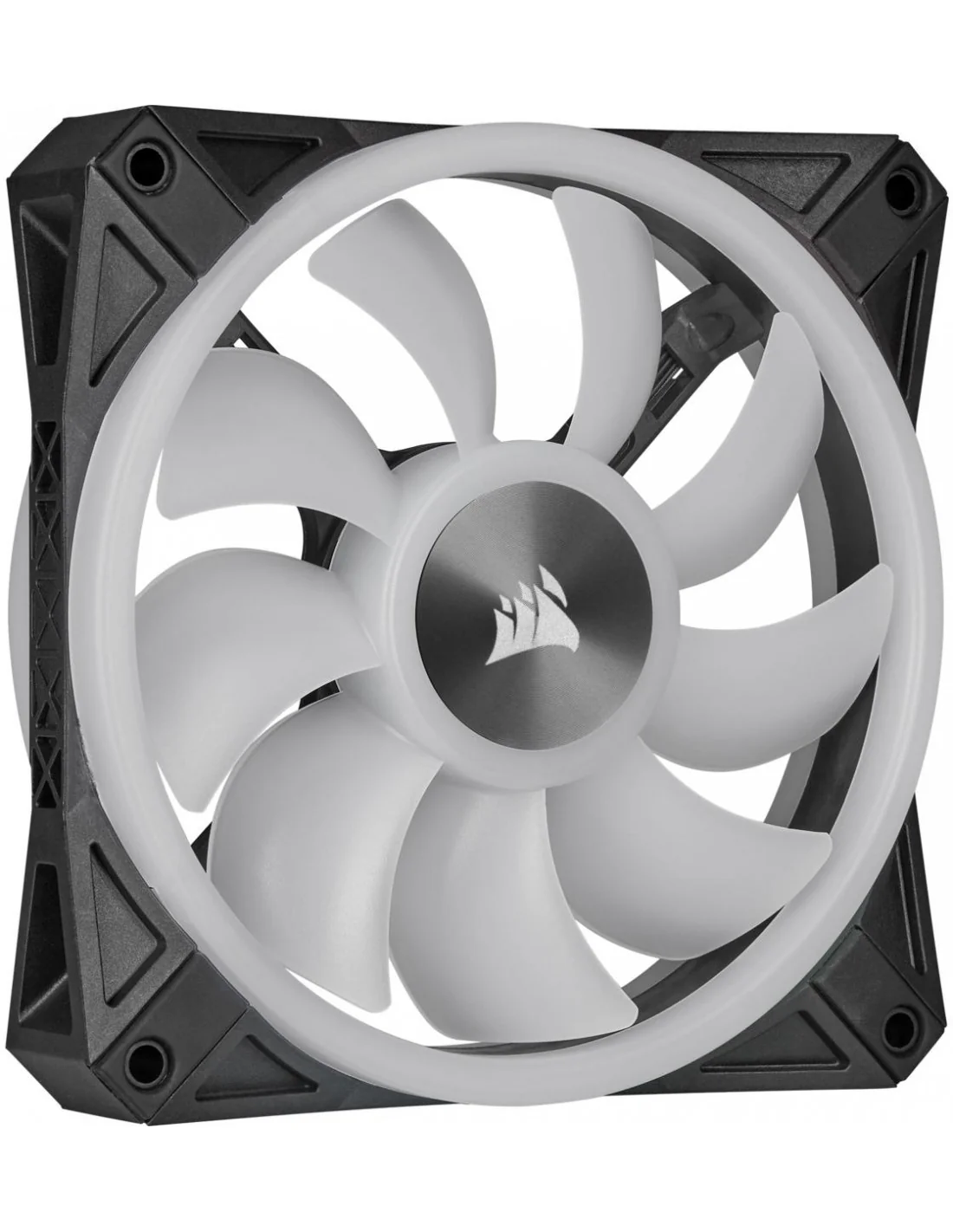 Corsair iCUE QL120 RGB Pack de Tres Ventiladores con Lighting Node CORE Negro