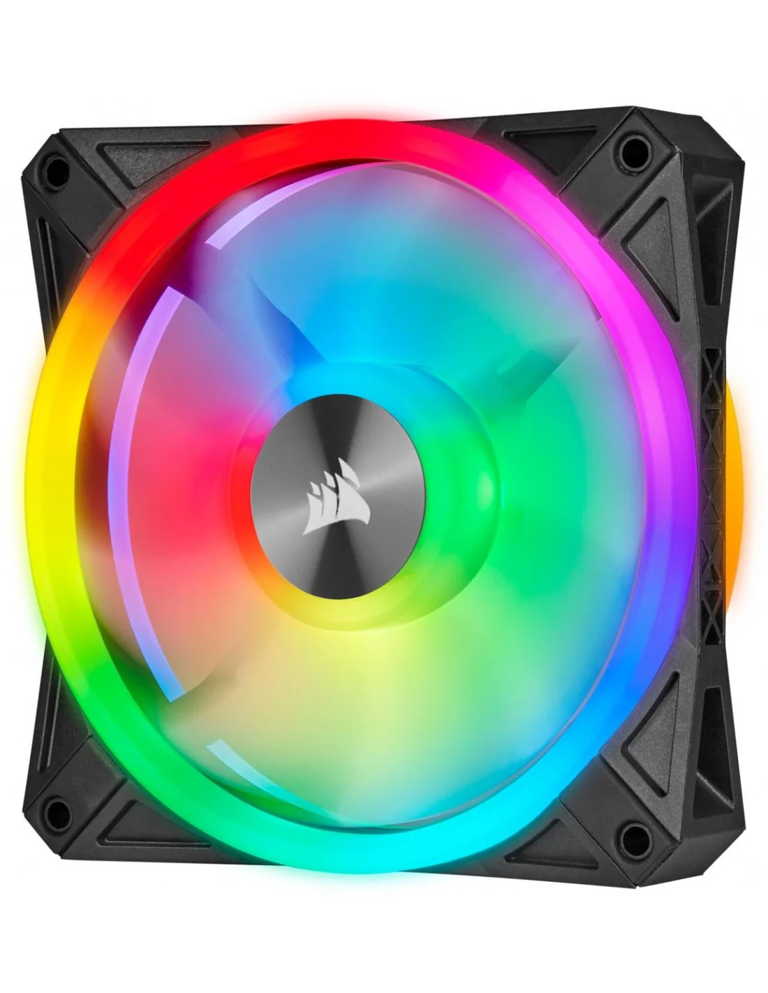 Corsair iCUE QL120 RGB Pack de Tres Ventiladores con Lighting Node CORE Negro