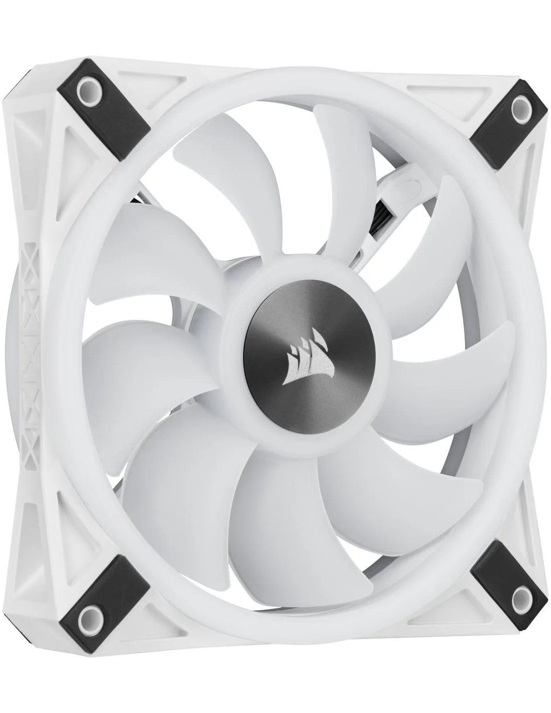 Corsair iCUE QL120 RGB PWM Triple Fan Kit Blanco con Lightning Node Core 120mm