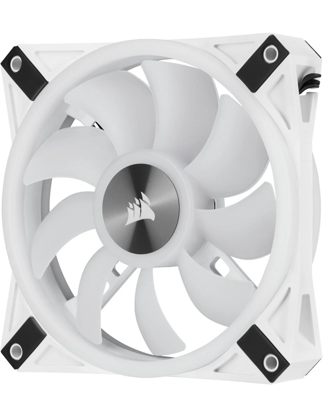 Corsair iCUE QL120 RGB PWM Triple Fan Kit Blanco con Lightning Node Core 120mm