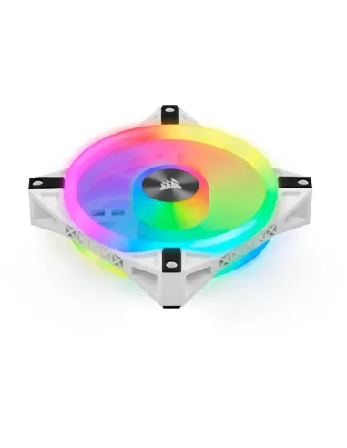 Corsair iCUE QL120 RGB PWM Triple Fan Kit Blanco con Lightning Node Core 120mm