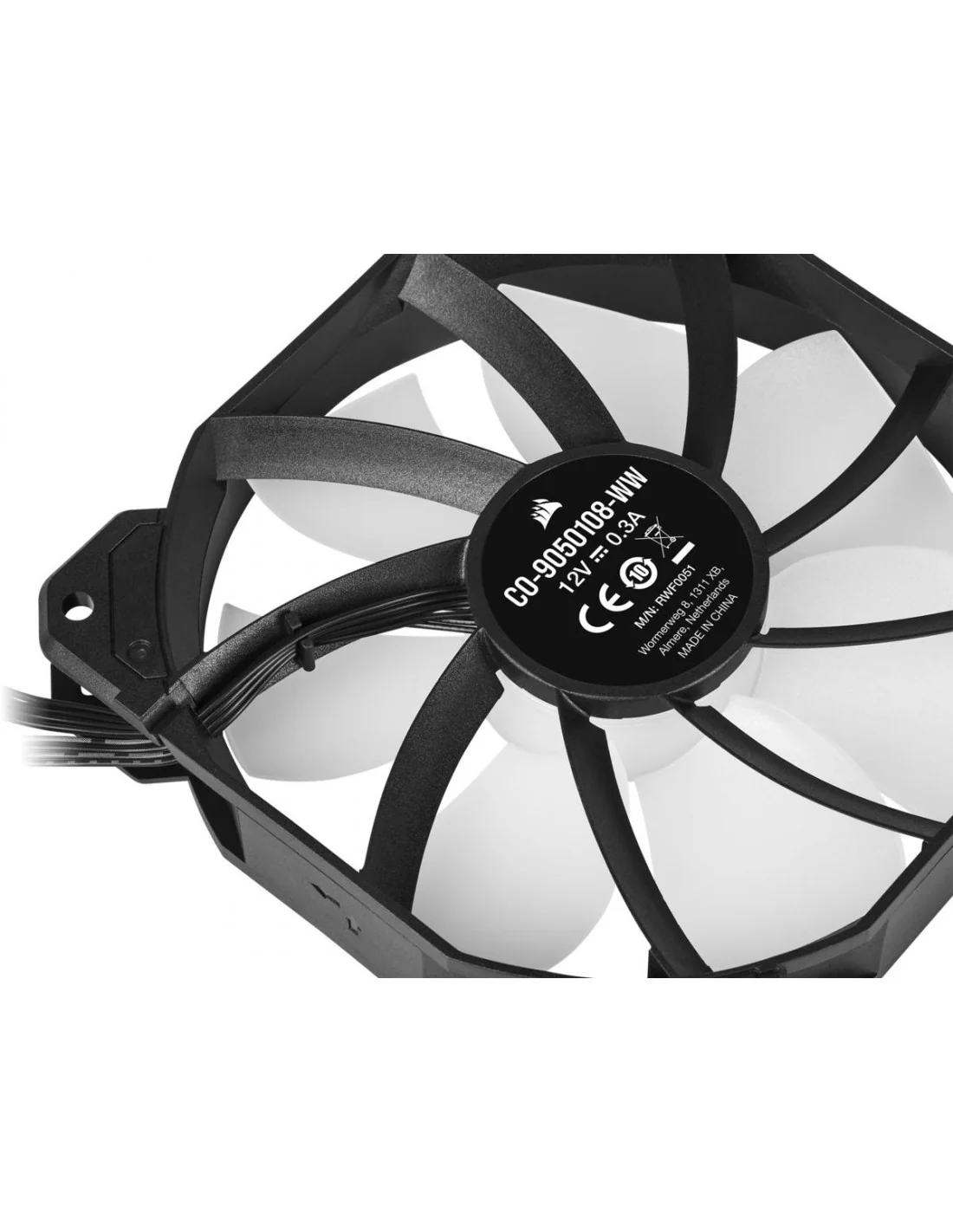 Corsair iCUE SP120 RGB ELITE Performance 120 mm PWM Fan Negro