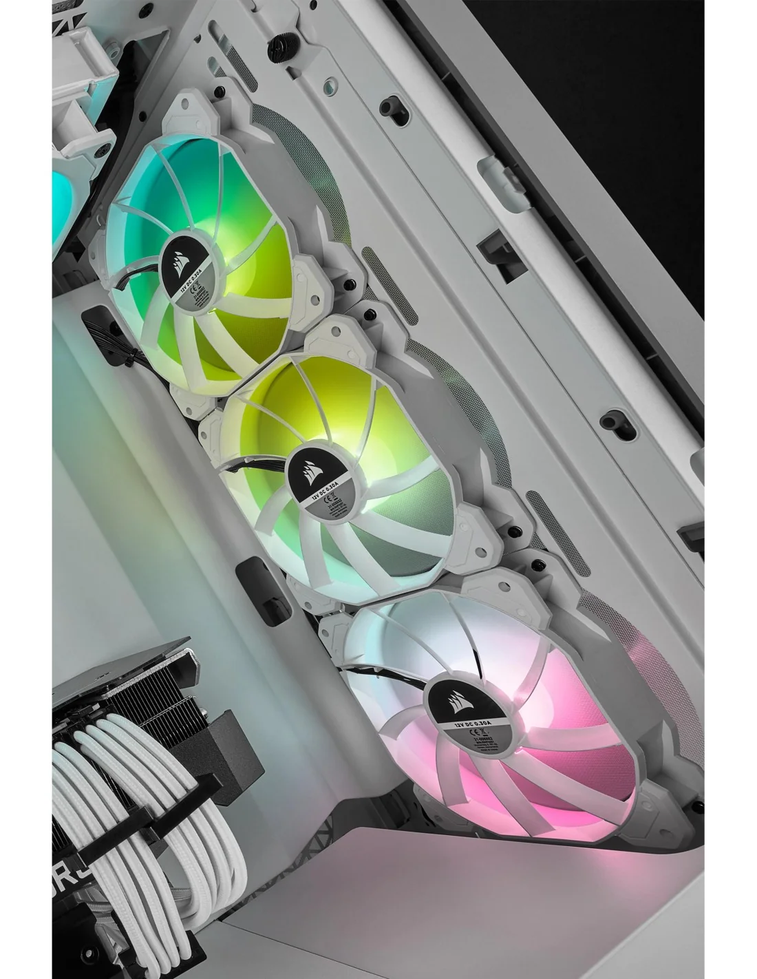 Corsair iCUE SP120 White RGB ELITE RGB LED AirGuide (Single Pack) 120mm Blanco