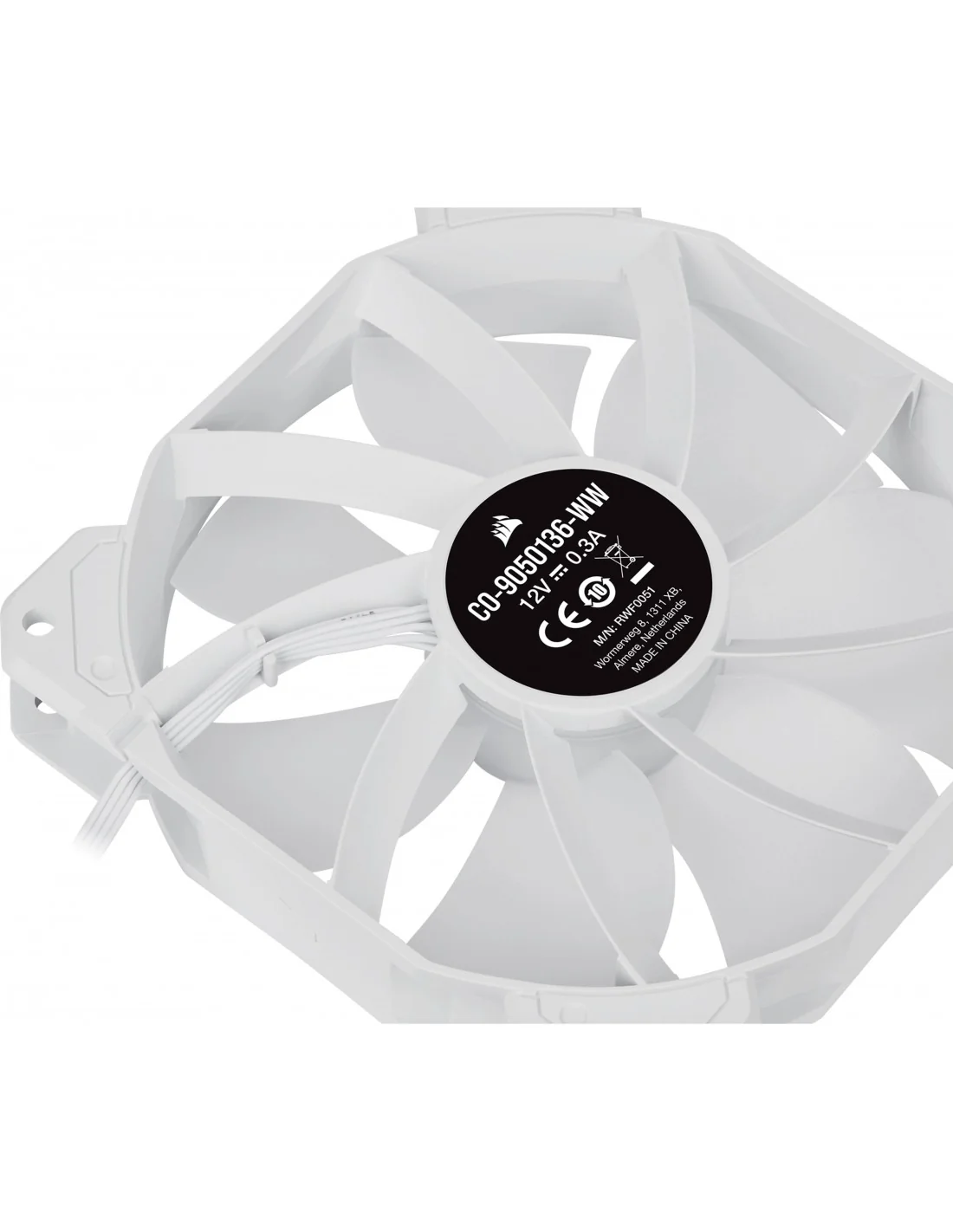 Corsair iCUE SP120 White RGB ELITE RGB LED AirGuide (Single Pack) 120mm Blanco