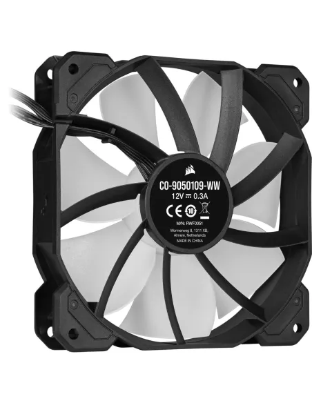 Corsair iCUE SP120 RGB ELITE Performance 120 mm PWM Triple Fan Kit con iCUE Lighting Node CORE Negro
