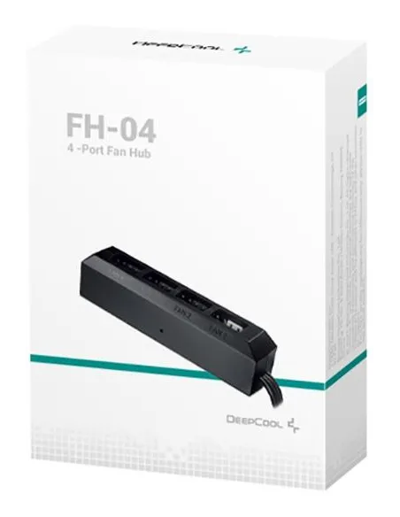 DeepCool FH-04 HUB para Ventiladores 4 Puertos Negro