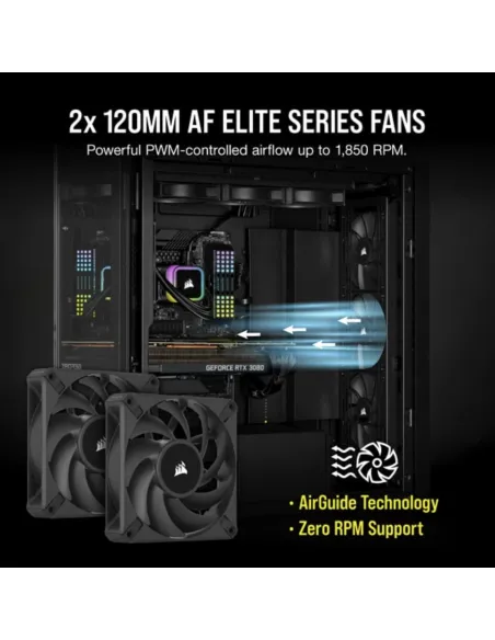 Corsair iCUE H100i RGB ELITE Liquid Kit de Refrigeración Líquida 240mm Negro