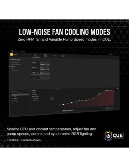 Corsair iCUE H100i RGB ELITE Liquid Kit de Refrigeración Líquida 240mm Negro