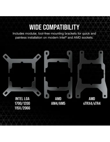 Corsair iCUE H100i RGB ELITE Liquid Kit de Refrigeración Líquida 240mm Negro