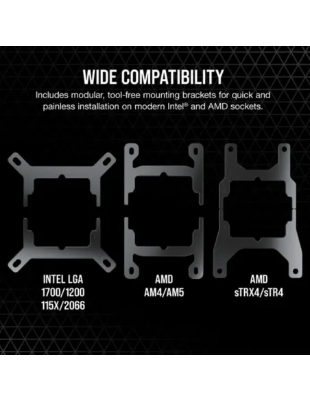 Corsair iCUE H100i RGB ELITE Liquid Kit de Refrigeración Líquida 240mm Negro