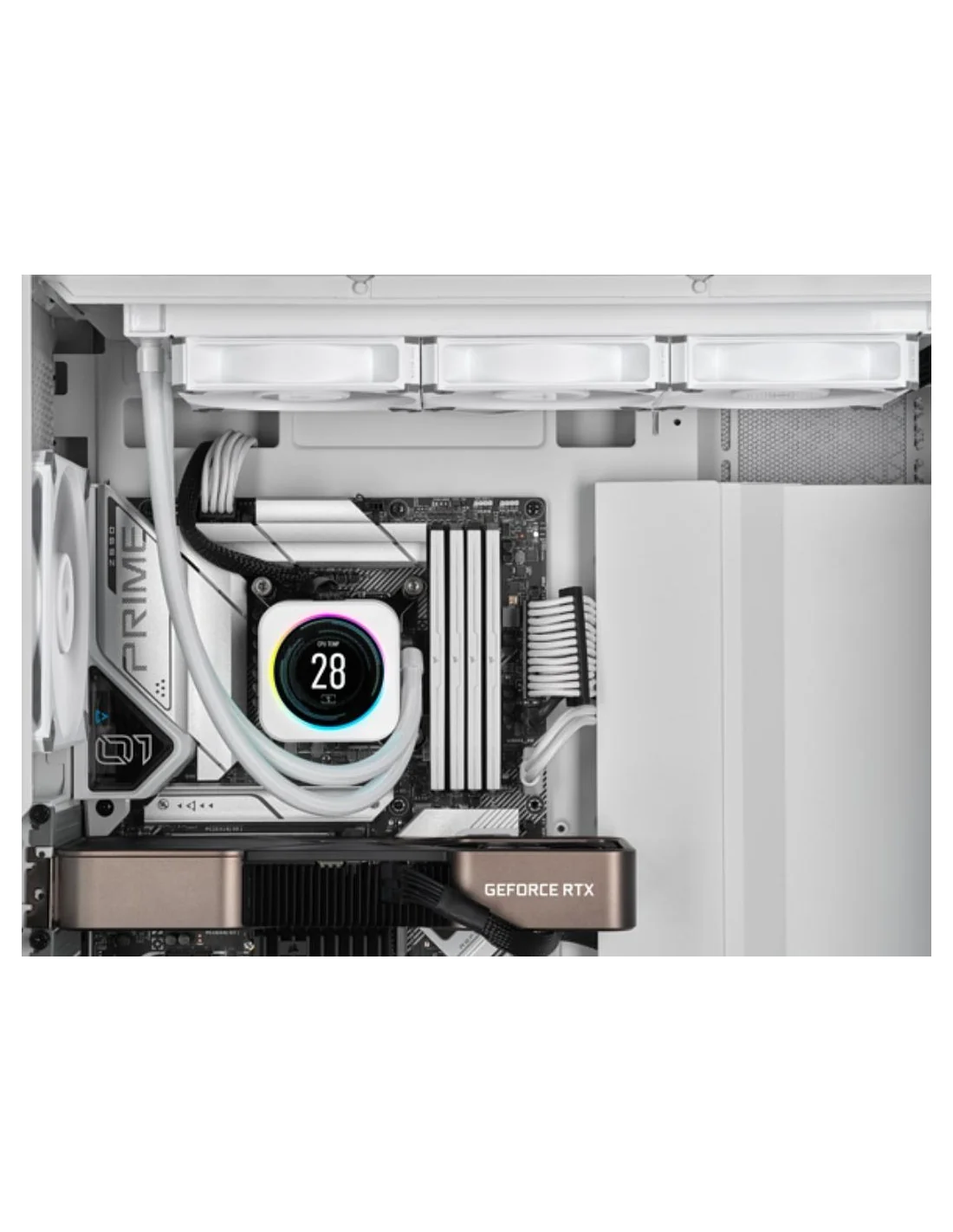 Corsair AF140 Elite 140 mm PWM Ventilador con Rodamiento Dinámico Líquido 140mm Blanco