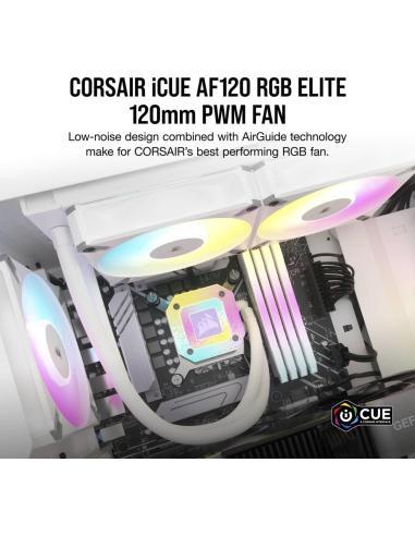Corsair iCUE AF120 RGB ELITE Ventilador PWM de 120 mm Blanco