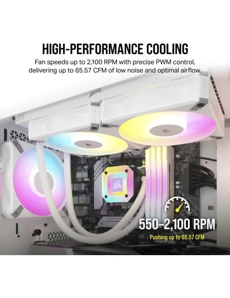 Corsair iCUE AF120 RGB ELITE Ventilador PWM de 120 mm Blanco
