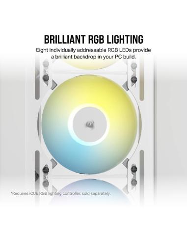 Corsair iCUE AF120 RGB ELITE Ventilador PWM de 120 mm Blanco