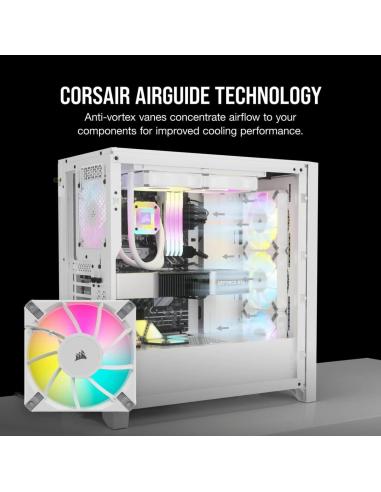 Corsair iCUE AF120 RGB ELITE Ventilador PWM de 120 mm Blanco