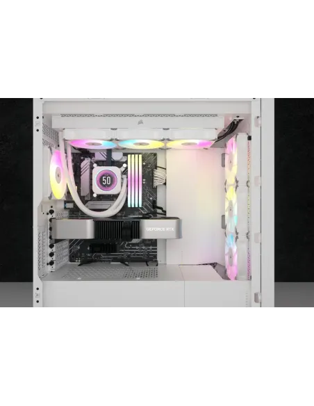 Corsair iCUE H150i ELITE LCD XT Kit de Refrigeración Líquida 360mm Blanco