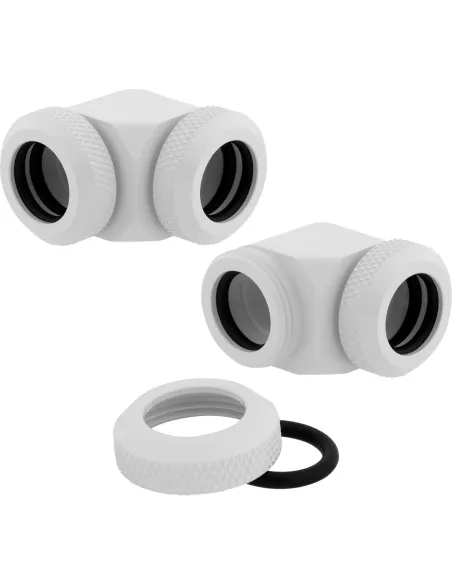 Corsair Hydro X Series XF Hardline 90° 12mm OD Pack de 2 Blanco
