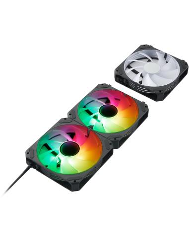 Abysm Arclight 2.0 ARGB Pack 3 Ventiladores 120 mm PWM Negros