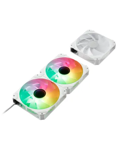 Abysm Arclight 2.0 ARGB Pack 3 Ventiladores 120 mm PWM Blancos