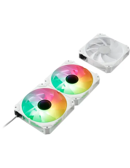 Abysm Arclight 2.0 ARGB Pack 3 Ventiladores 120 mm PWM Blancos