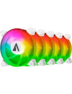 Abysm Gaming Arclight Pack 5 Ventiladores ARGB 120 mm Blancos
