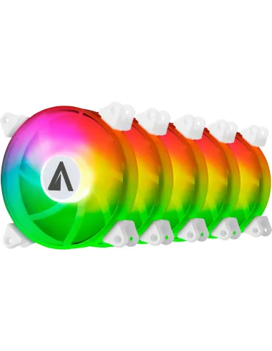 Abysm Gaming Arclight Pack 5 Ventiladores ARGB 120 mm Blancos