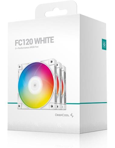 DeepCool FC120 Kit 3 Ventiladores RGB 120mm Blancos