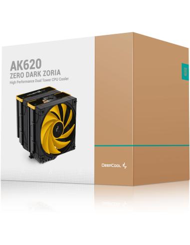 DeepCool AK620 Zero Dark Zoria Ventilador CPU 120mm Negro/Amarillo