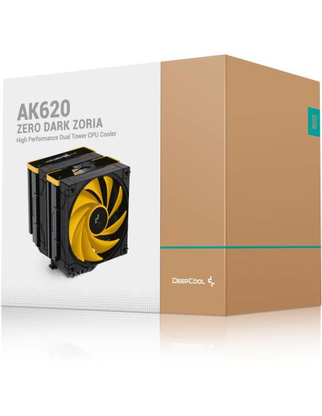 DeepCool AK620 Zero Dark Zoria Ventilador CPU 120mm Negro/Amarillo