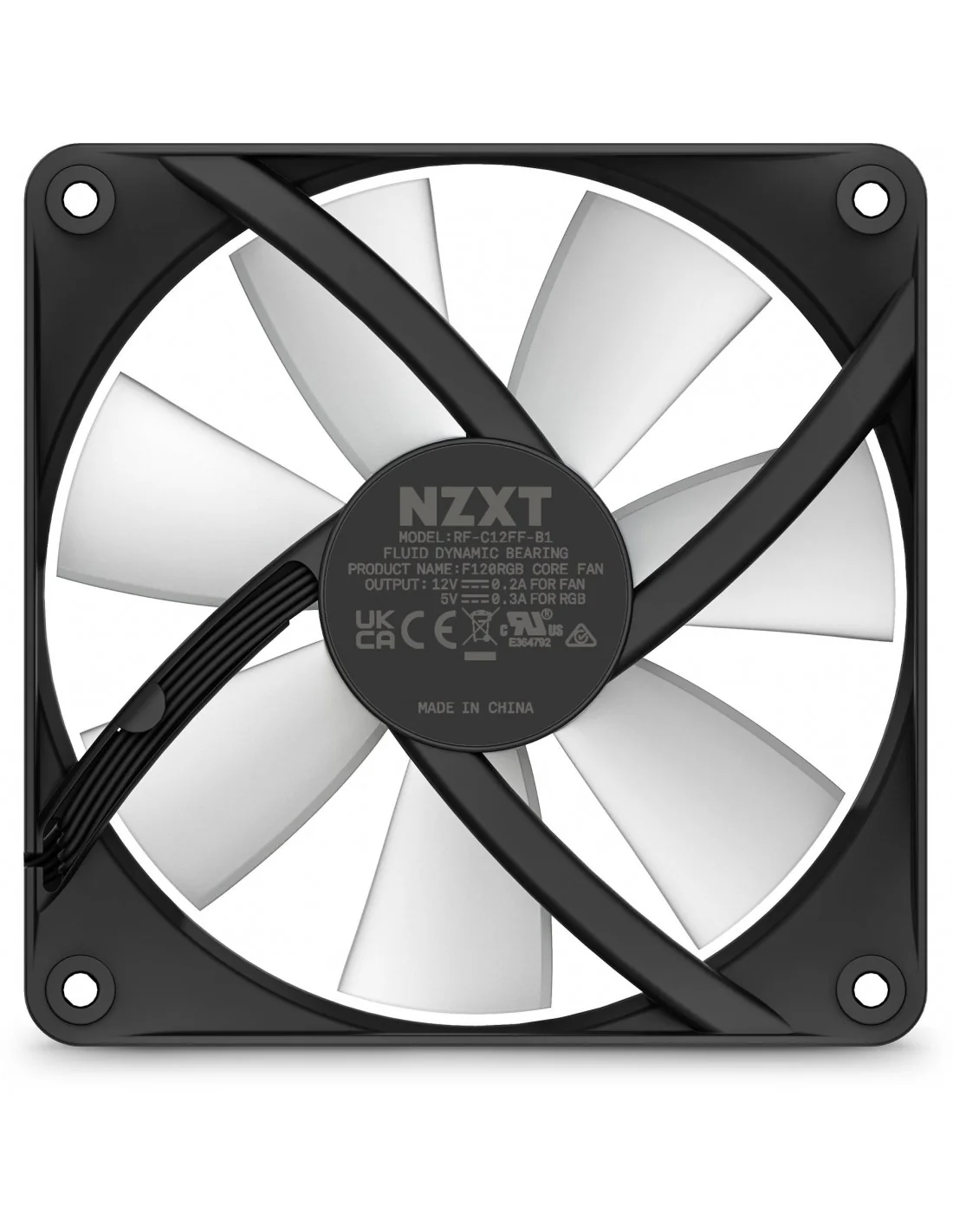 NZXT F120 Core RGB Ventilador 120mm Negro