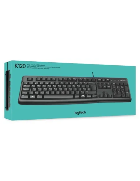Logitech K120 Teclado con Cable USB Negro