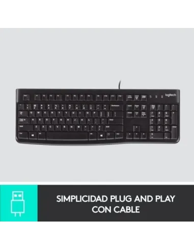 Logitech K120 Teclado con Cable USB Negro