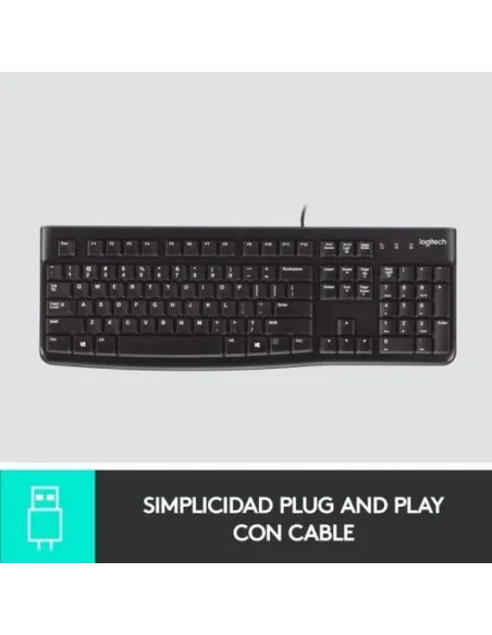 Logitech K120 Teclado con Cable USB Negro