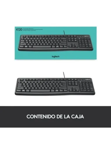 Logitech K120 Teclado con Cable USB Negro