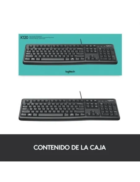 Logitech K120 Teclado con Cable USB Negro