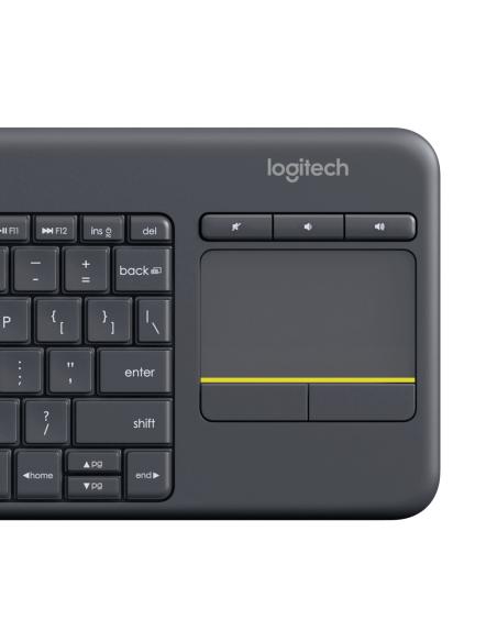 Logitech K400+ Teclado Inalámbrico con Touchpad Negro