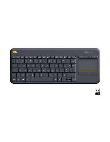 Logitech K400+ Teclado Inalámbrico con Touchpad Negro