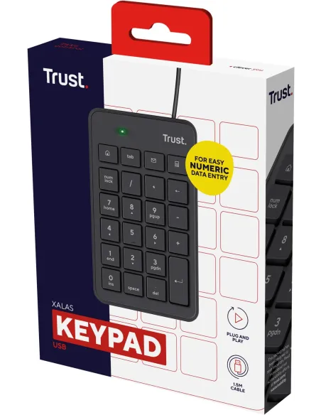 Trust Xalas Teclado Numérico Negro