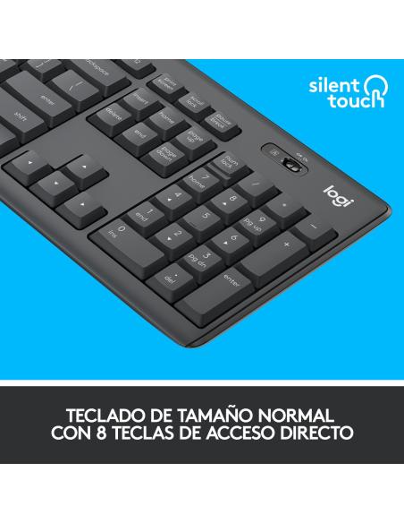 Logitech 920-009798 MK295 Silent Wireless Combo de Ratón y Teclado Inalámbricos
