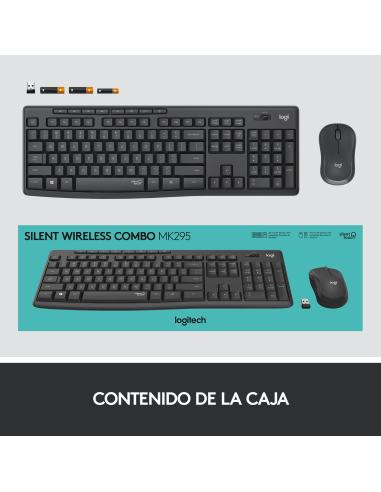 Logitech 920-009798 MK295 Silent Wireless Combo de Ratón y Teclado Inalámbricos