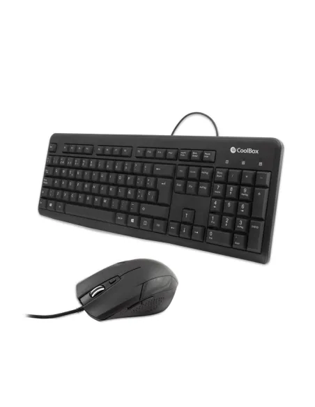 Coolbox COO-KTR-01U Combo Teclado + Ratón USB 1600DPI Negro