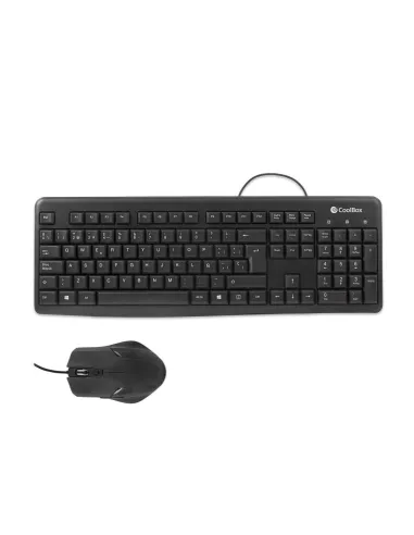 Coolbox COO-KTR-01U Combo Teclado + Ratón USB 1600DPI Negro