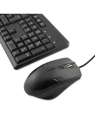 Coolbox COO-KTR-01U Combo Teclado + Ratón USB 1600DPI Negro