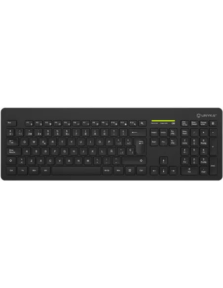 UNYKAch MK212 PRO Slim Wireless Kit Teclado + Ratón Inalámbricos Negros