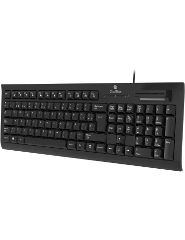 Coolbox COO-TEC03DNI Teclado USB con Lector de Tarjetas Inteligentes