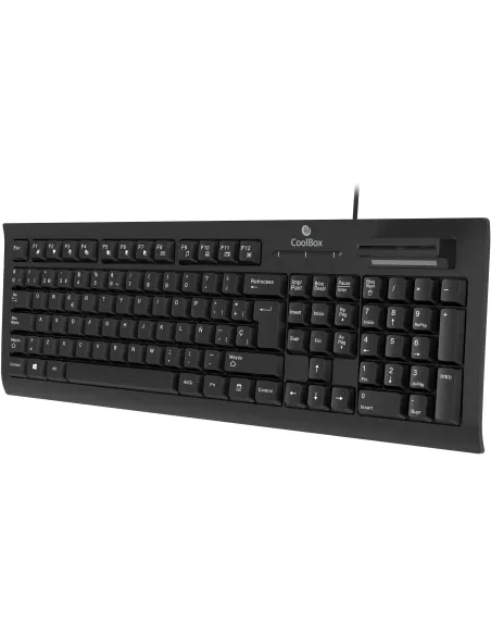 Coolbox COO-TEC03DNI Teclado USB con Lector de Tarjetas Inteligentes