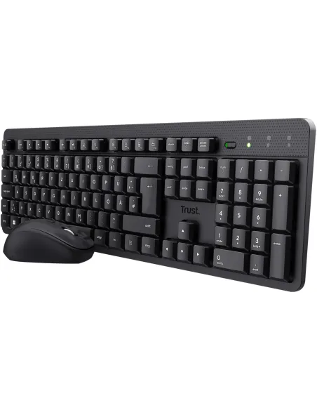 Trust TKM-360 Kit Teclado Inalámbrico + Ratón Inalámbricos 1600DPI Negros