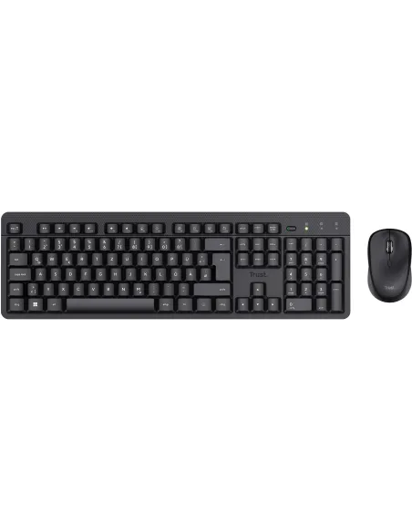 Trust TKM-360 Kit Teclado Inalámbrico + Ratón Inalámbricos 1600DPI Negros