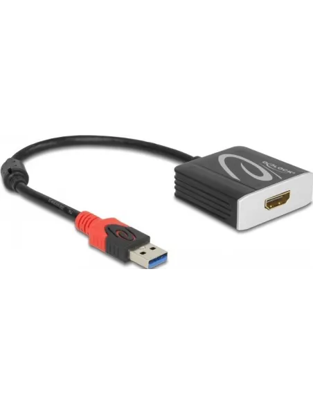 Delock 62736 Adaptador de Imagen USB-A a HDMI 20 cm Negro