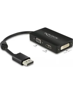 Delock 62656 Conversor de Imagen Displayport a VGA/HDMI/DVI WUXGA Negro-AISCCI0183
